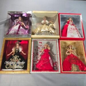 Mattel Holiday Barbie Lot 6 Dolls 2000-2014 Bob Mackie Special Edition NIB
